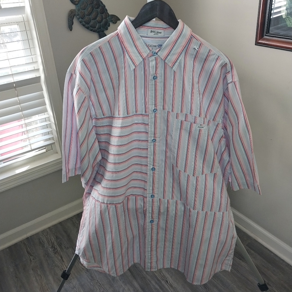 Ecko Unltd Mens Striped Button Up Shirt SS XLT